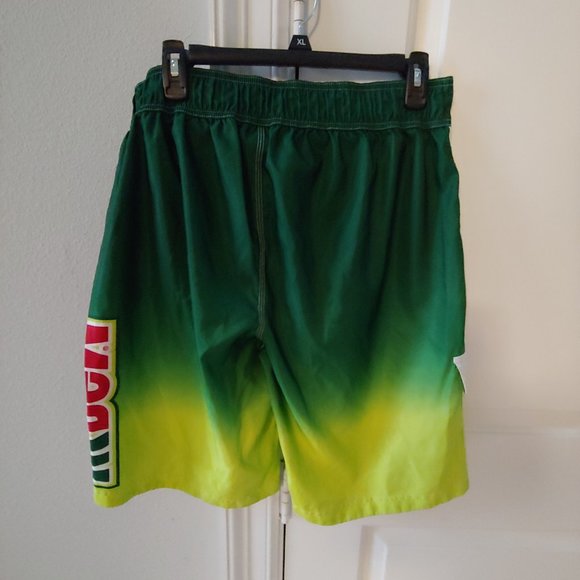 Mountain Dew Mens Boards Shorts Swim Trunks Green Medium - Picture 2 of 2